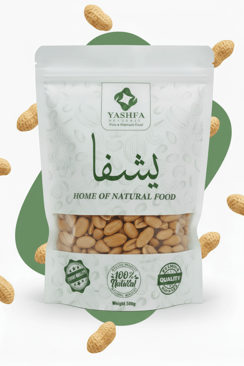 Yashfa Naturals Roasted & Salted Peanuts Premium Hero Banner