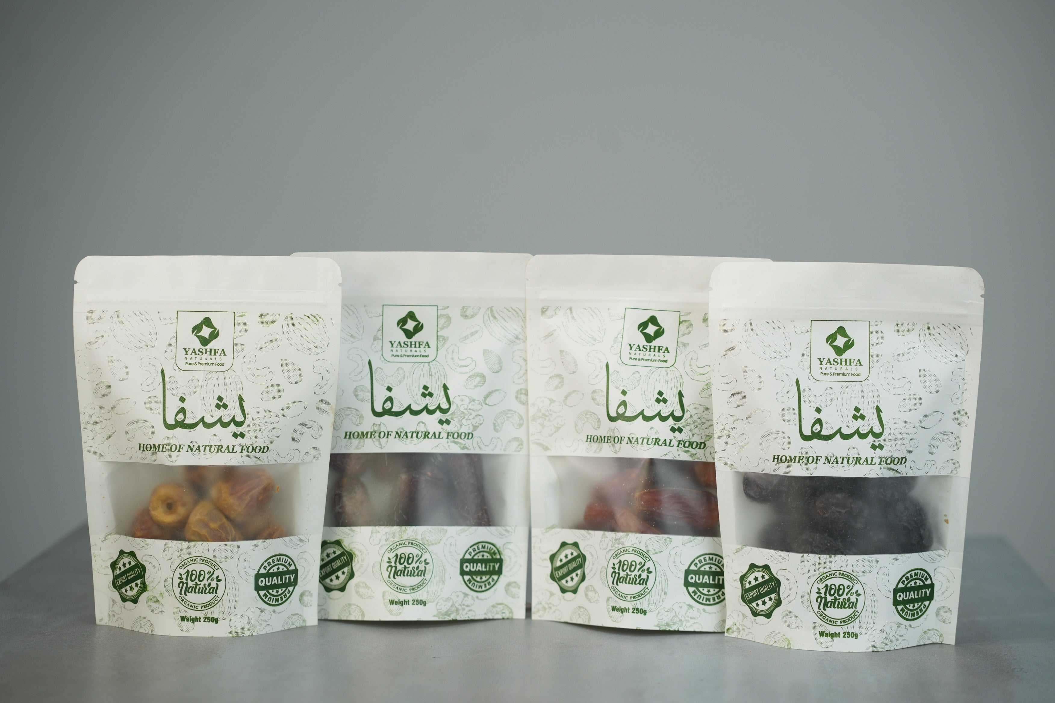 Saudi Dates Pack of 4 (Ajwa, Mabroom, Amber, Sukkari)