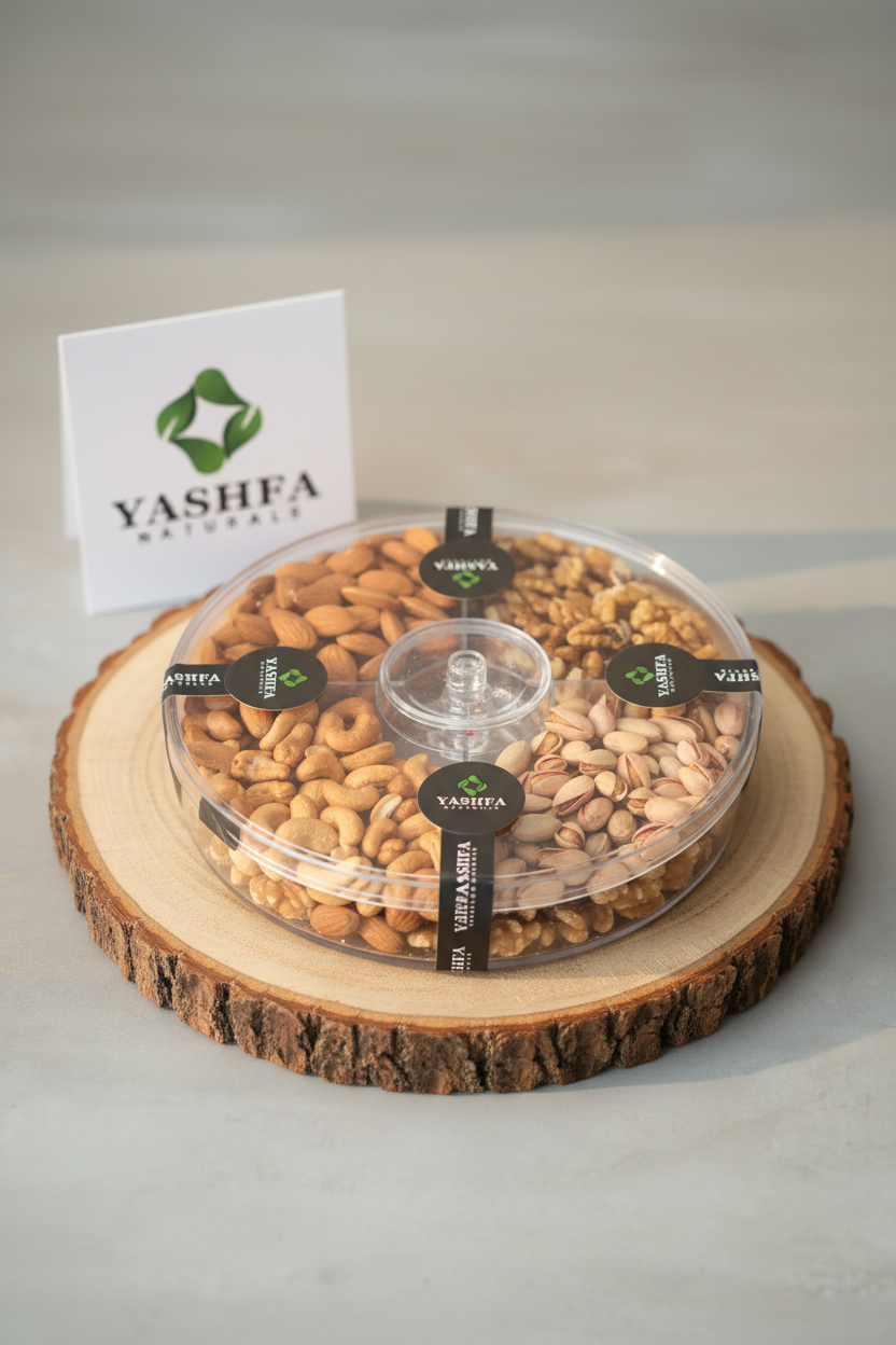Premium Dry Fruits Gift Box with Yashfa Naturals Branding