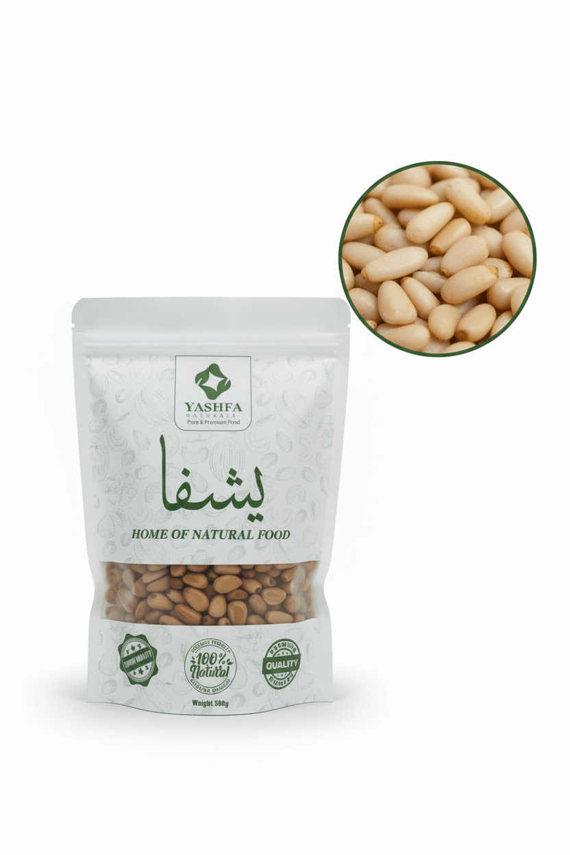 Yashfa Naturals Chilgoza Pine Nuts with Circular Inset
