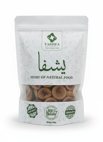 Yashfa Naturals Dried Figs Pouch - White Background