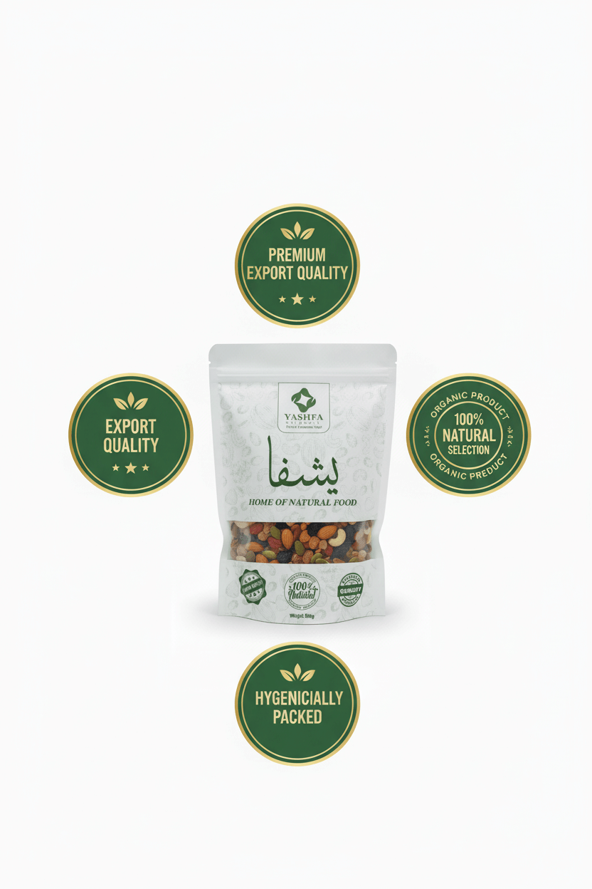 Yashfa Naturals Mixed Dry Fruits Quality Infographic