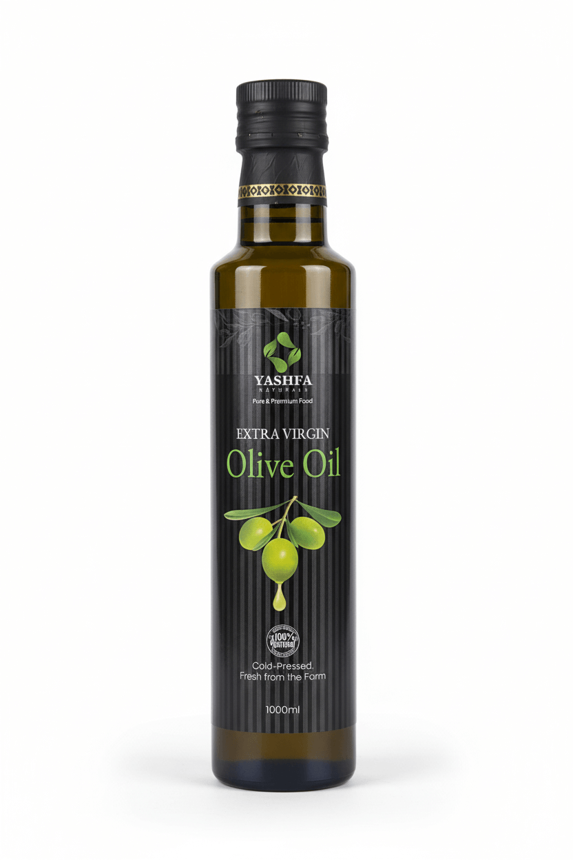 Yashfa Naturals Olive Oil White Background