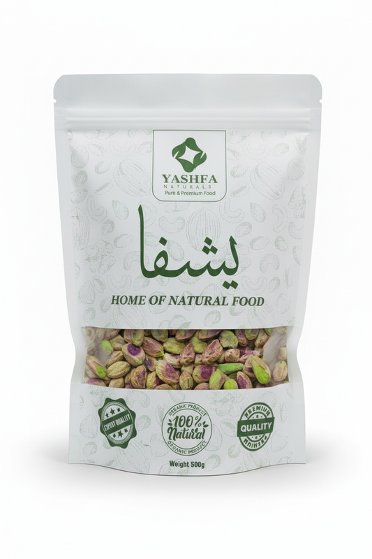Yashfa Naturals Pistachio Kernels Pouch with Realistic Pistachios