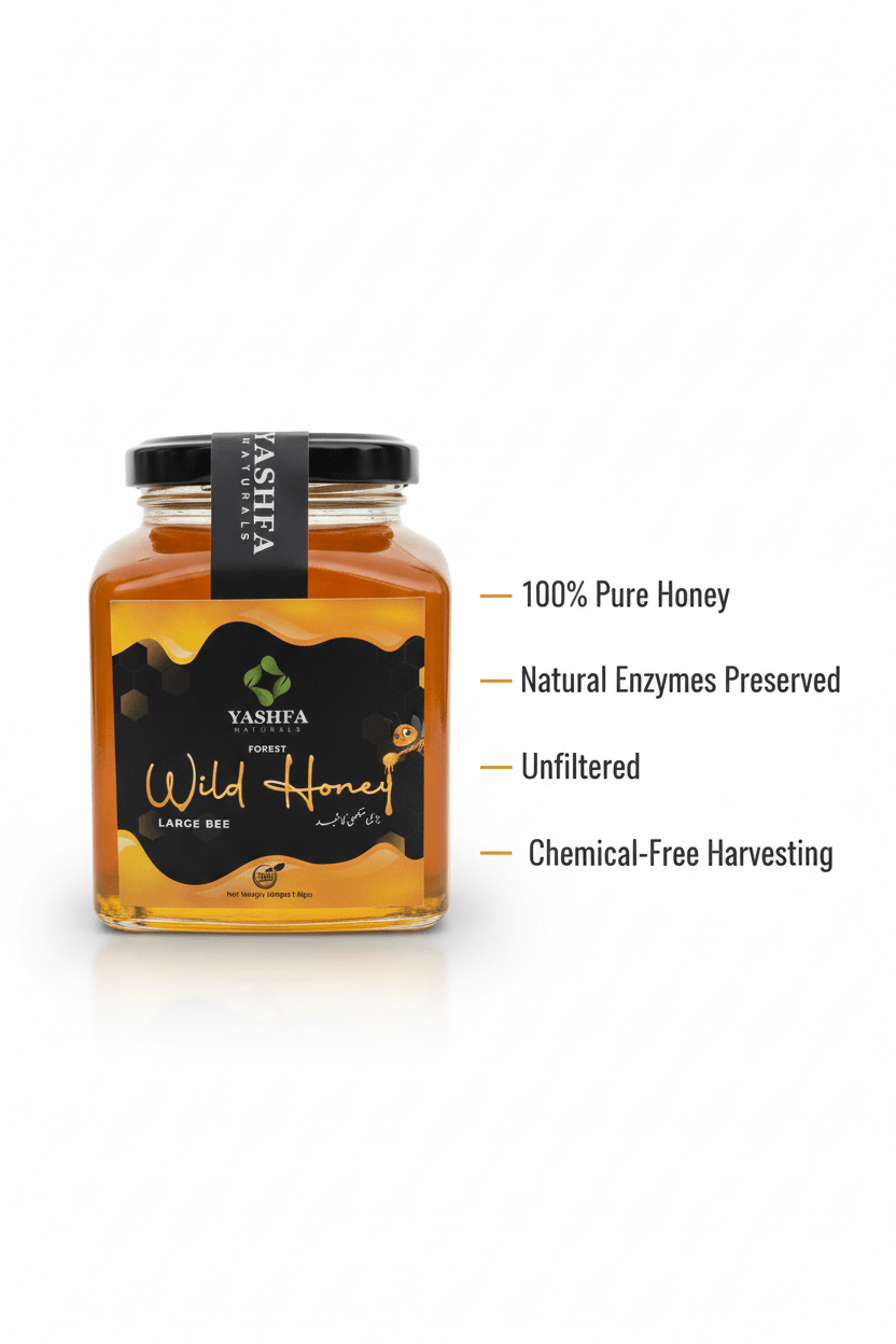 Yashfa Naturals Wild Honey Quality Infographic